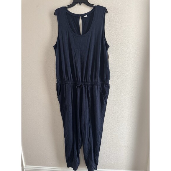 Amazon Essentials Women's Studio Terry Fleece Jumpsuit plus size 3x blue navy - Picture 8 of 16